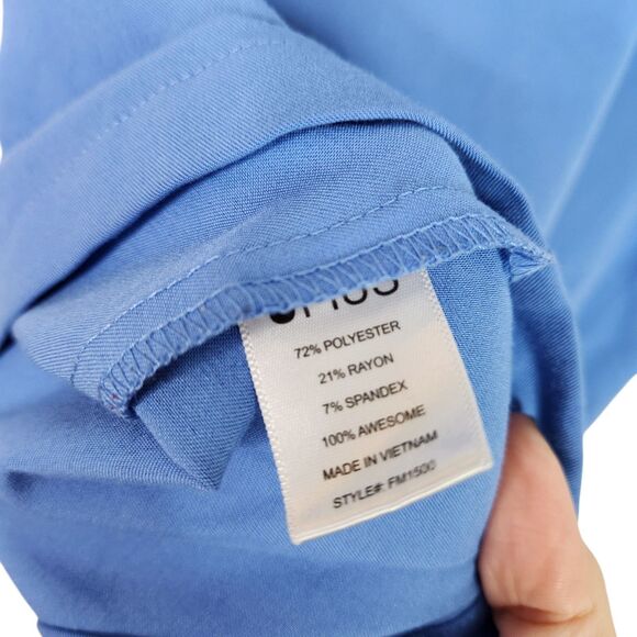 FIGS Top Mens Medium Blue Leon Three-Pocket Scrub Top Medical Doctor Nurse - Picture 7 of 7